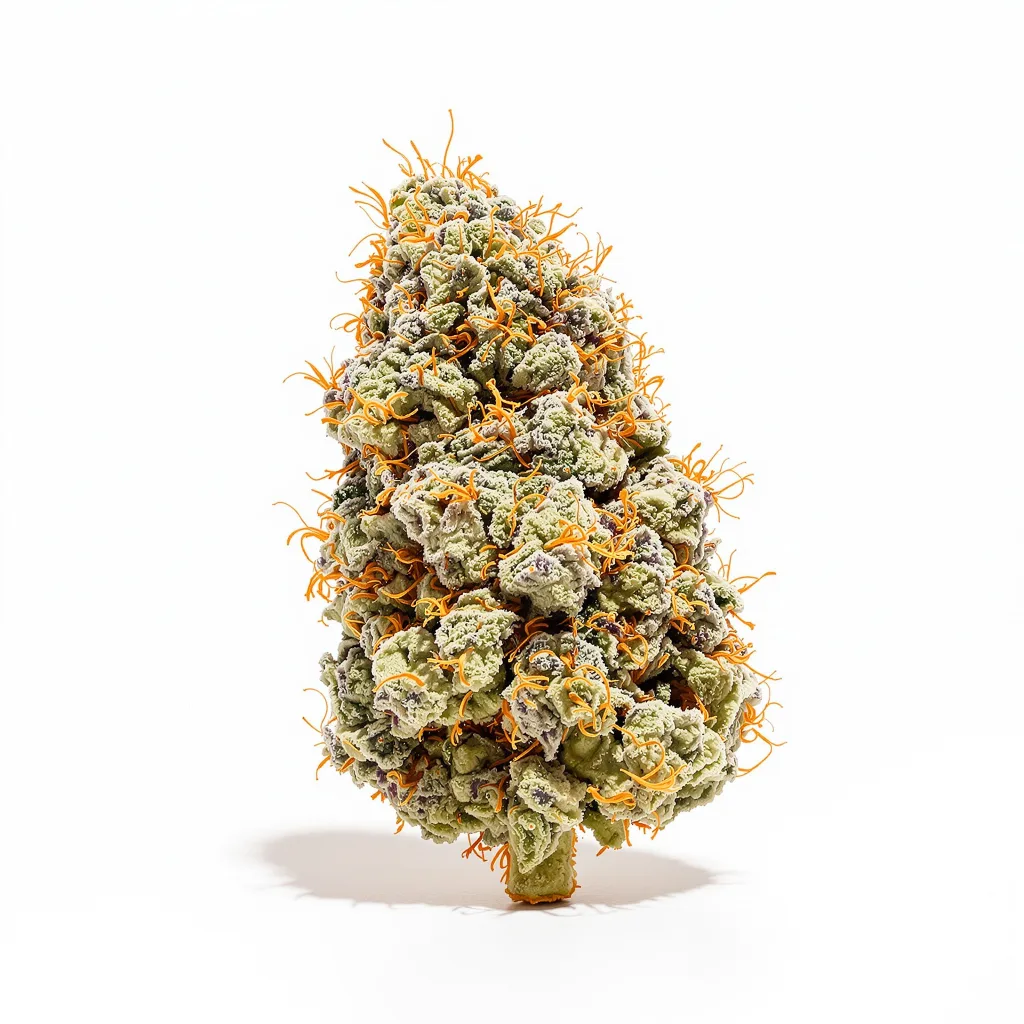 Sour Alien 40% indica / 60% sativa — fleur avec trichomes visibles
