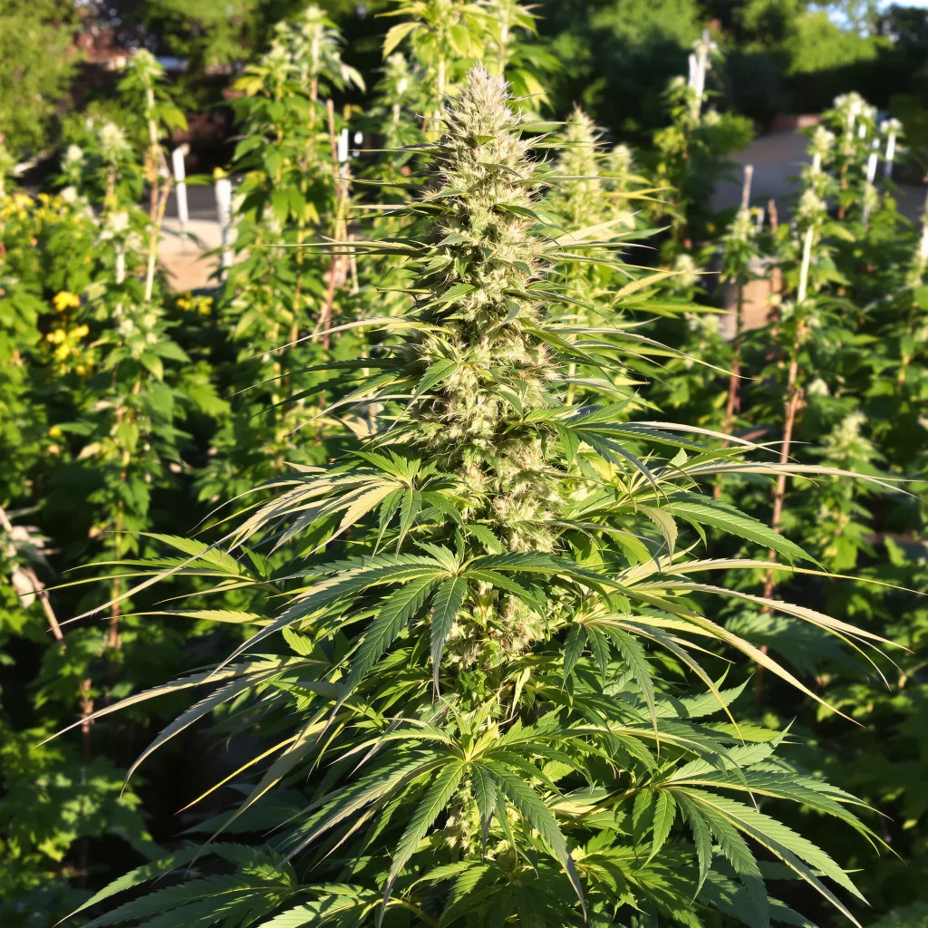 Sour Amnesia 20% indica / 80% sativa — fleur avec trichomes visibles