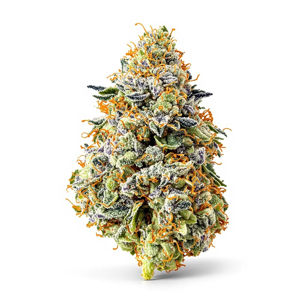 Sour Ape 59% indica / 41% sativa — fleur avec trichomes visibles