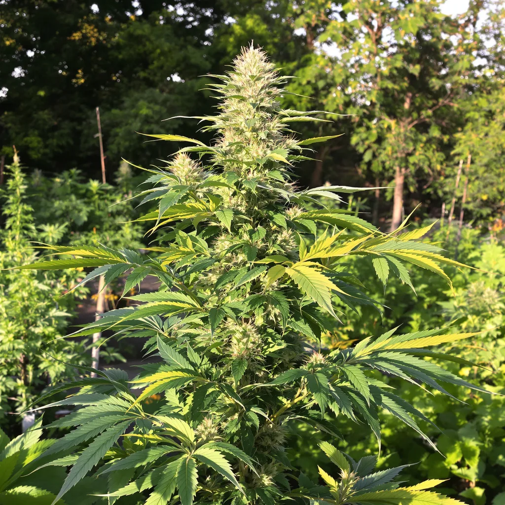 Sour Ape 59% indica / 41% sativa — fleur avec trichomes visibles