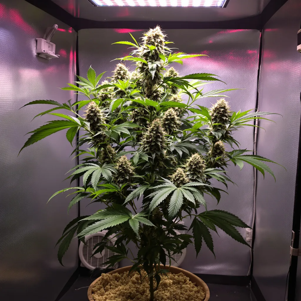 Plante de cannabis Sour Apple en floraison — 60-100 cm autofloraison