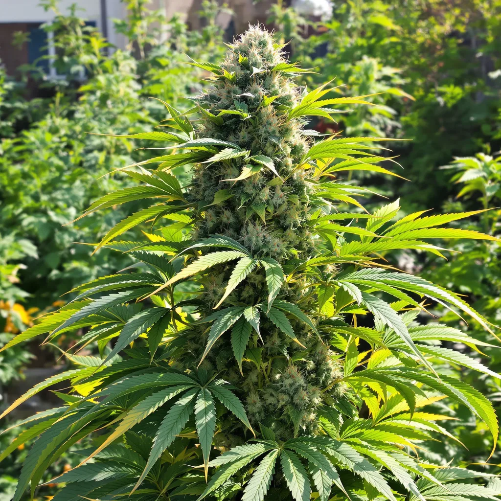 Sour Apple 81% indica / 19% sativa — fleur avec trichomes visibles