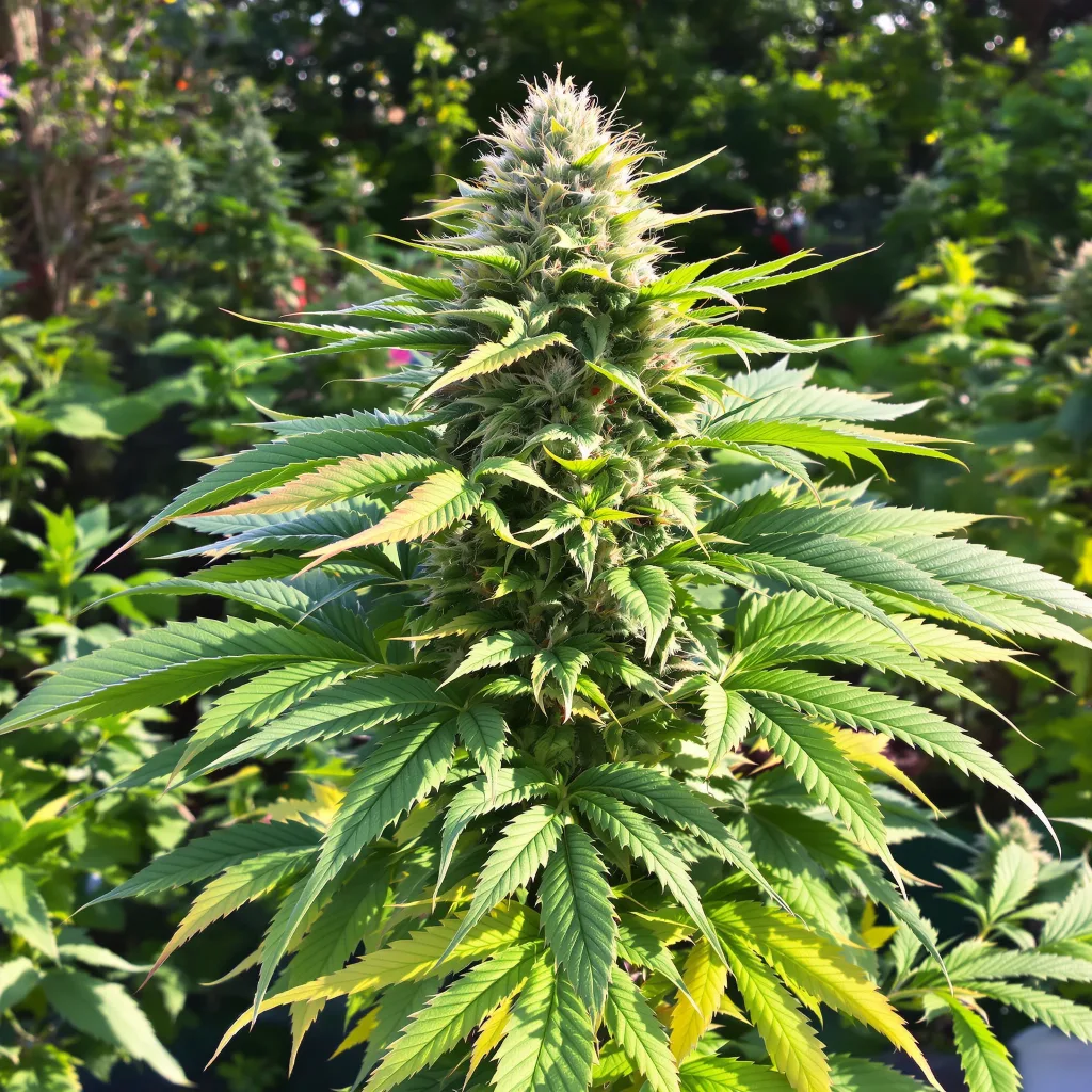 Sour Bubble 81% indica / 19% sativa — fleur avec trichomes visibles