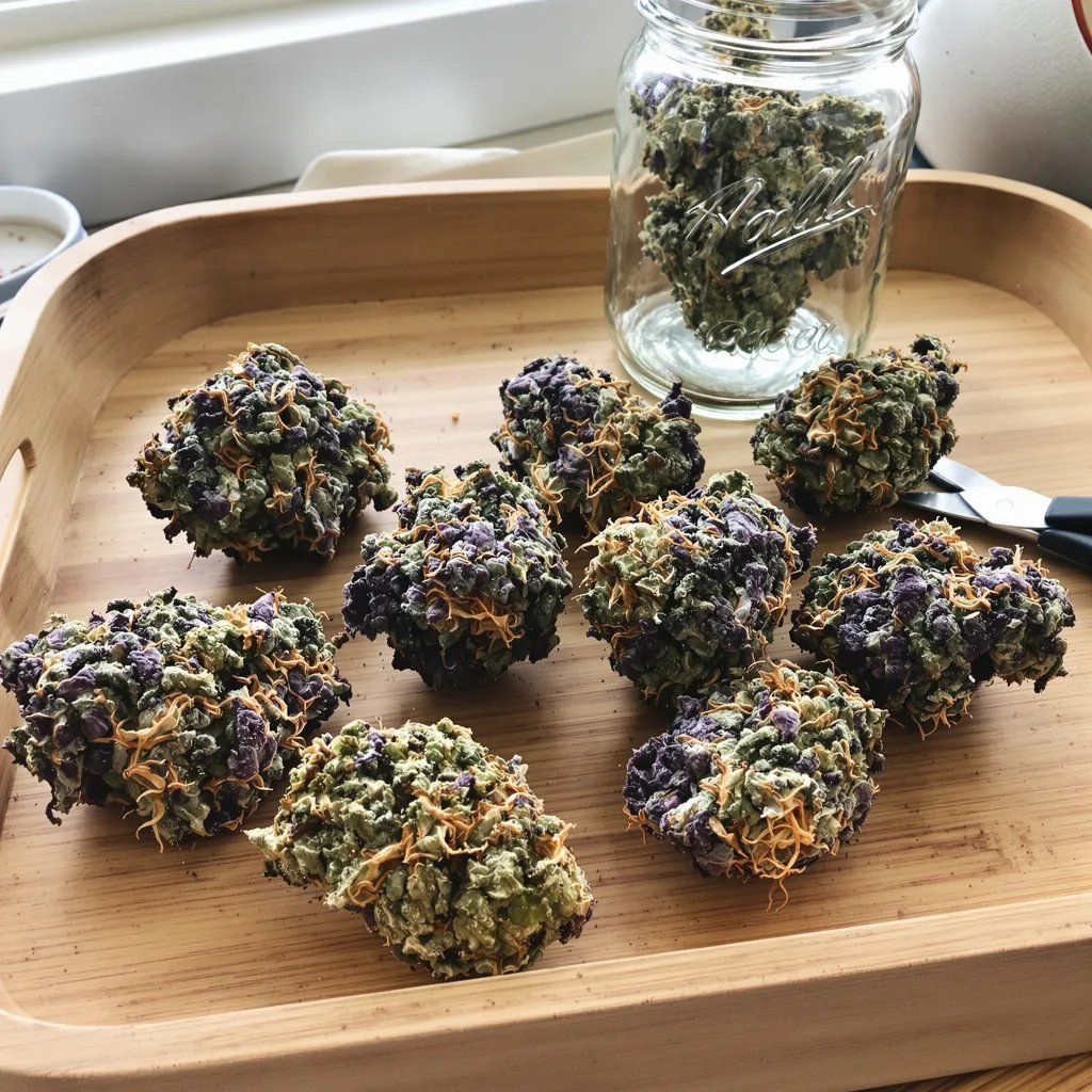 Sour Cheese 88% indica / 12% sativa — fleur avec trichomes visibles