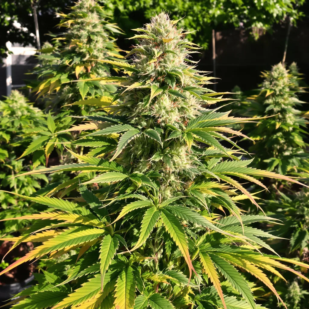 Sour Cheese 88% indica / 12% sativa — fleur avec trichomes visibles