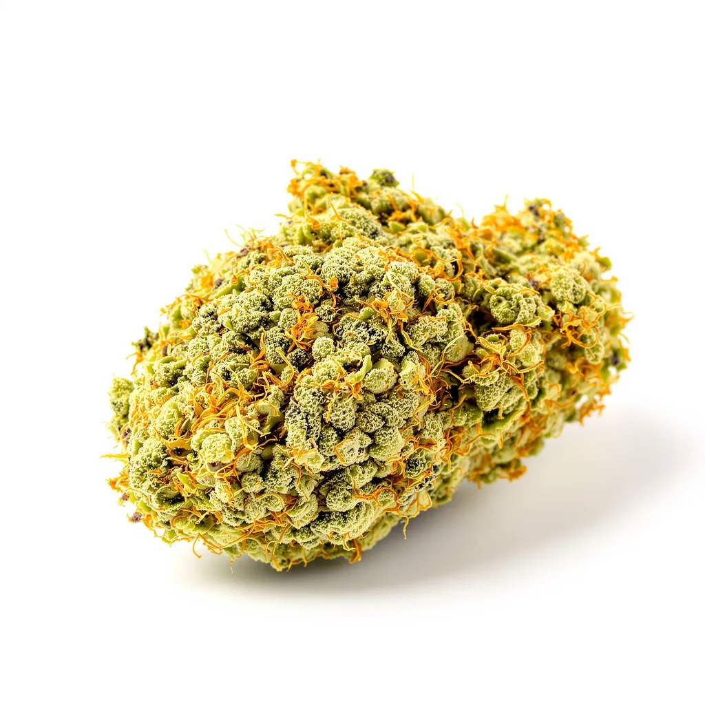 Sour Cookies 8% indica / 92% sativa — fleur avec trichomes visibles