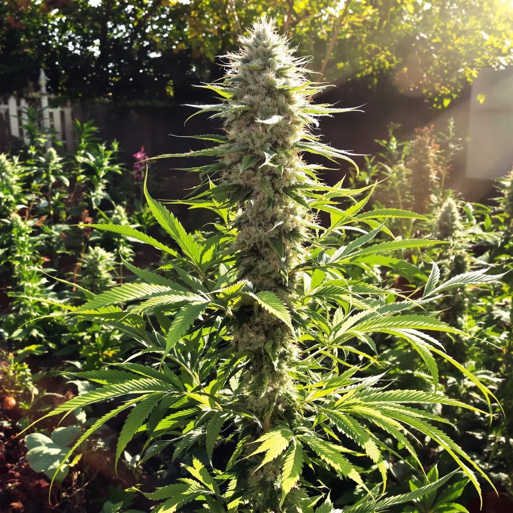 Sour Dubble 61% indica / 39% sativa — fleur avec trichomes visibles