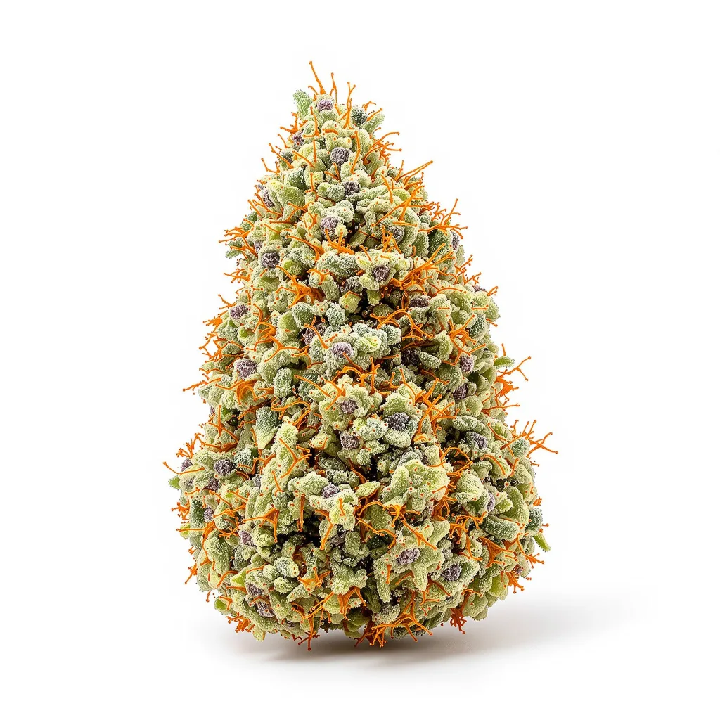 Sour Girl 57% indica / 43% sativa — fleur avec trichomes visibles