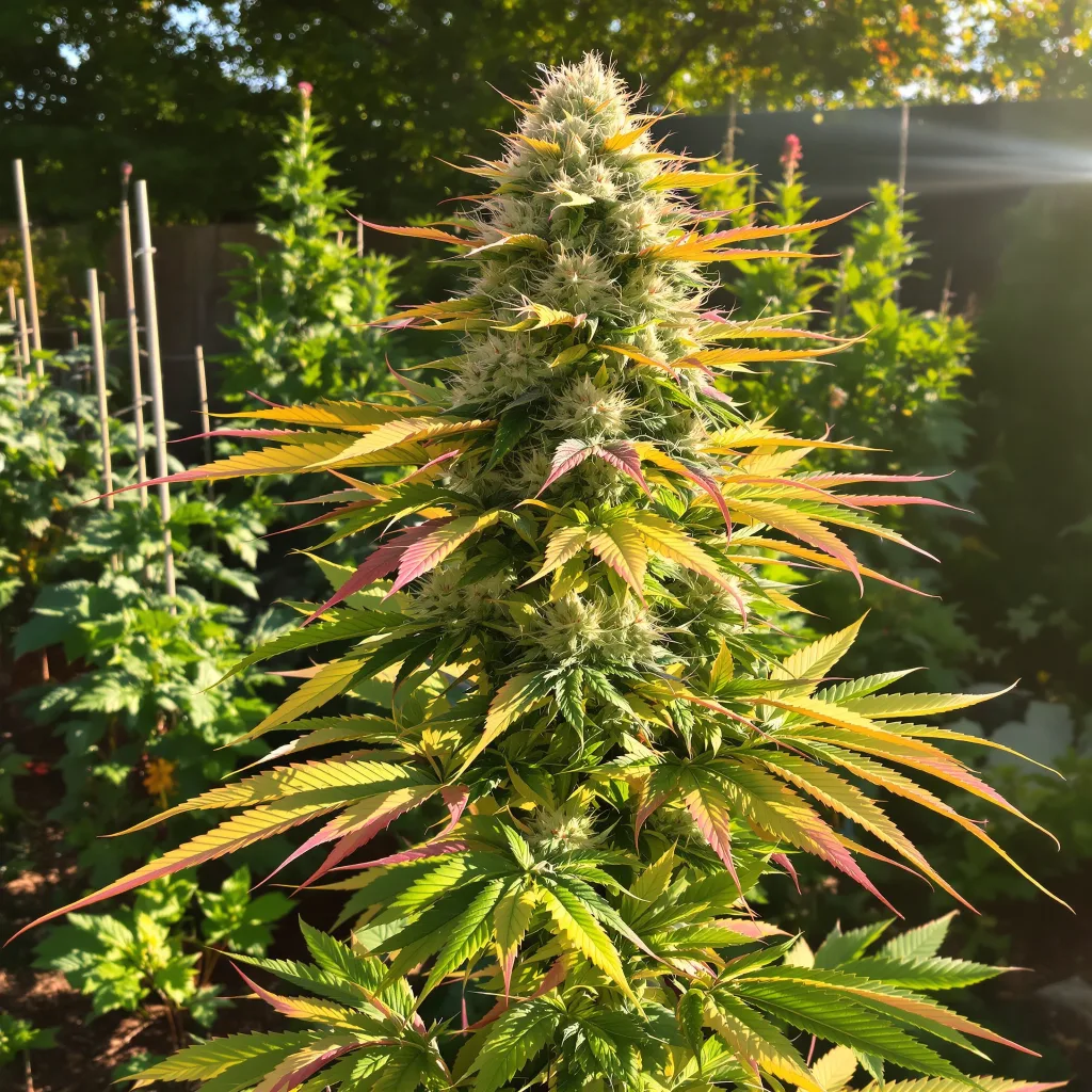 Sour Grape 58% indica / 42% sativa — fleur avec trichomes visibles