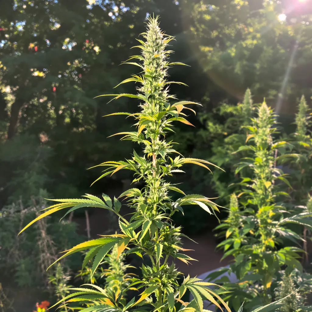Sour Jack 18% indica / 82% sativa — fleur avec trichomes visibles