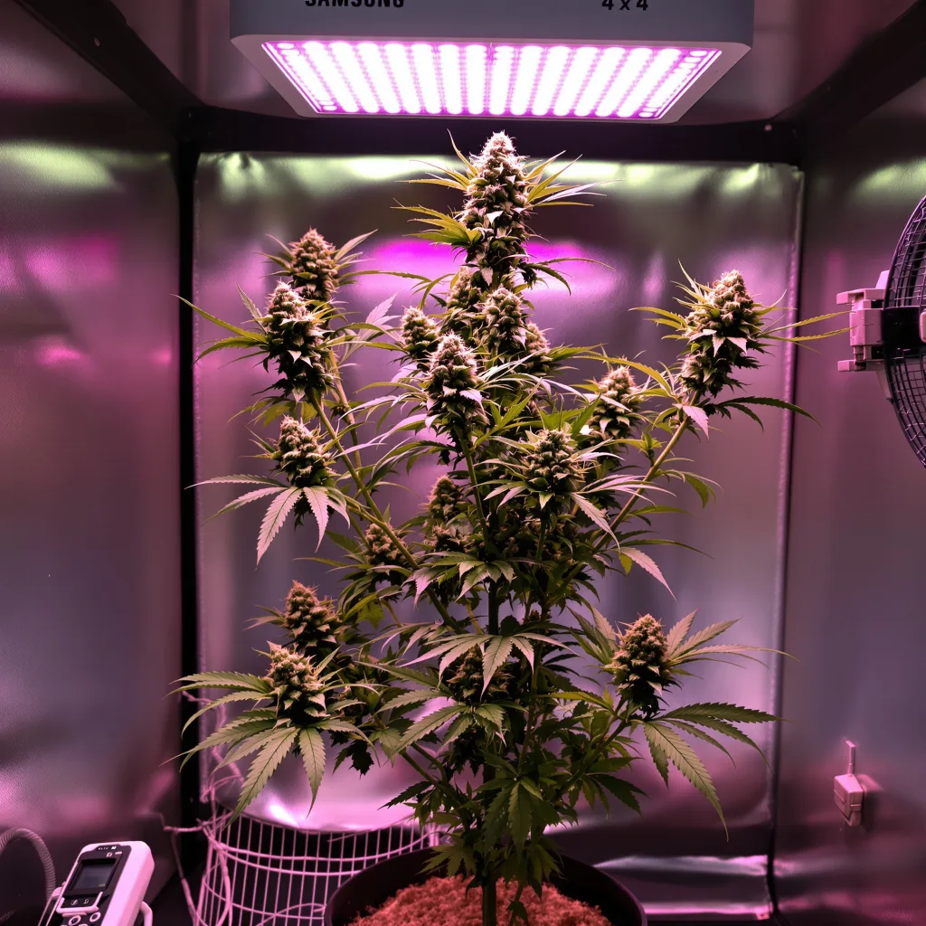 Plante de cannabis Sour Lemon OG en floraison — 120-180 cm féminisée