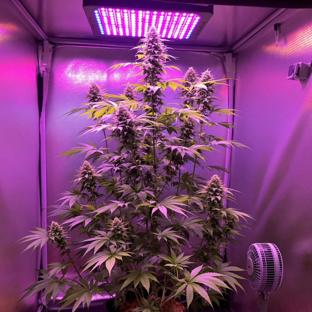 Plante de cannabis Sour Tangie en floraison — 150-200 cm féminisée