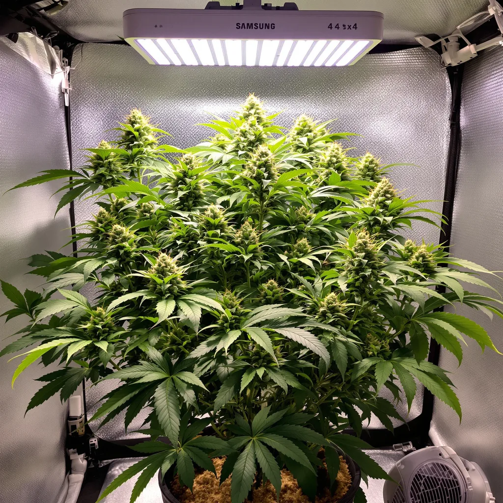 Plante de cannabis Space Dawg en floraison — 60-100 cm autofloraison