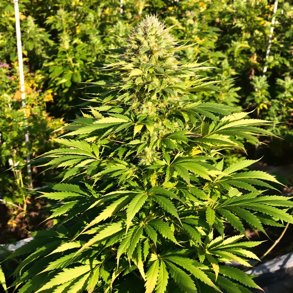 Space Dawg 89% indica / 11% sativa — fleur avec trichomes visibles