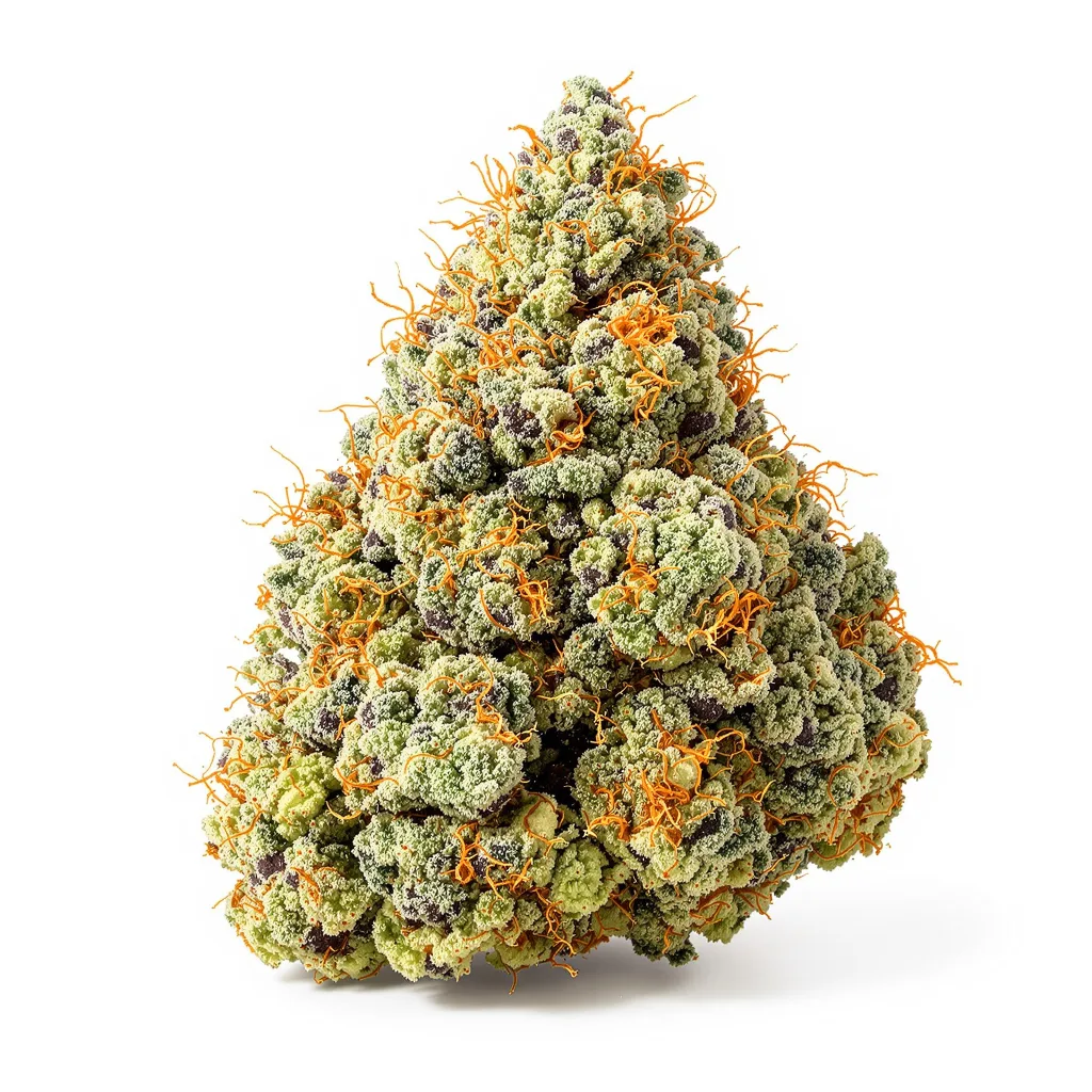 Special Queen 45% indica / 55% sativa — fleur avec trichomes visibles