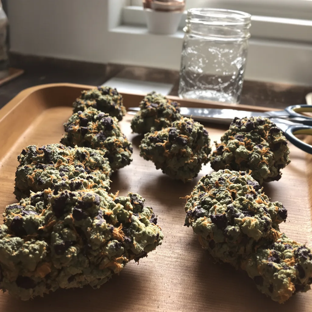 Star Berry 68% indica / 32% sativa — fleur avec trichomes visibles