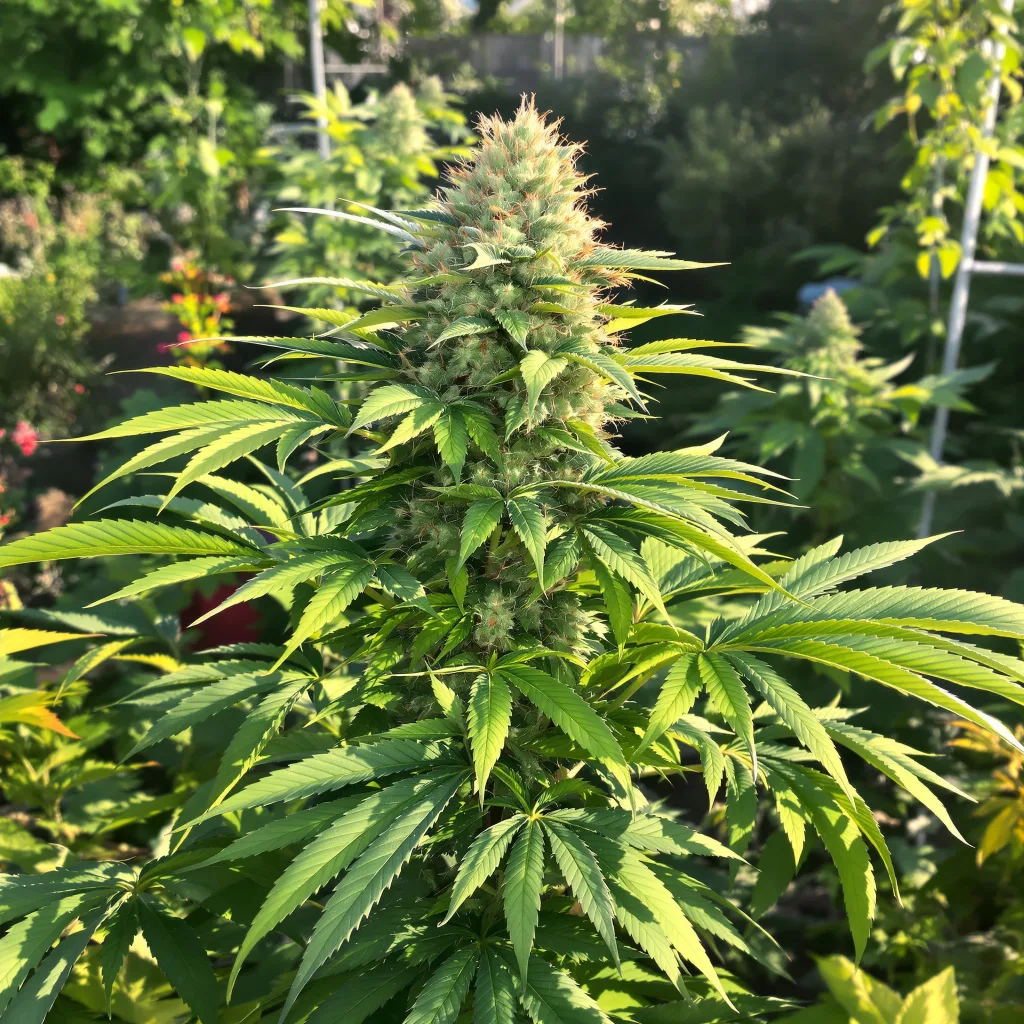 Star Berry 68% indica / 32% sativa — fleur avec trichomes visibles