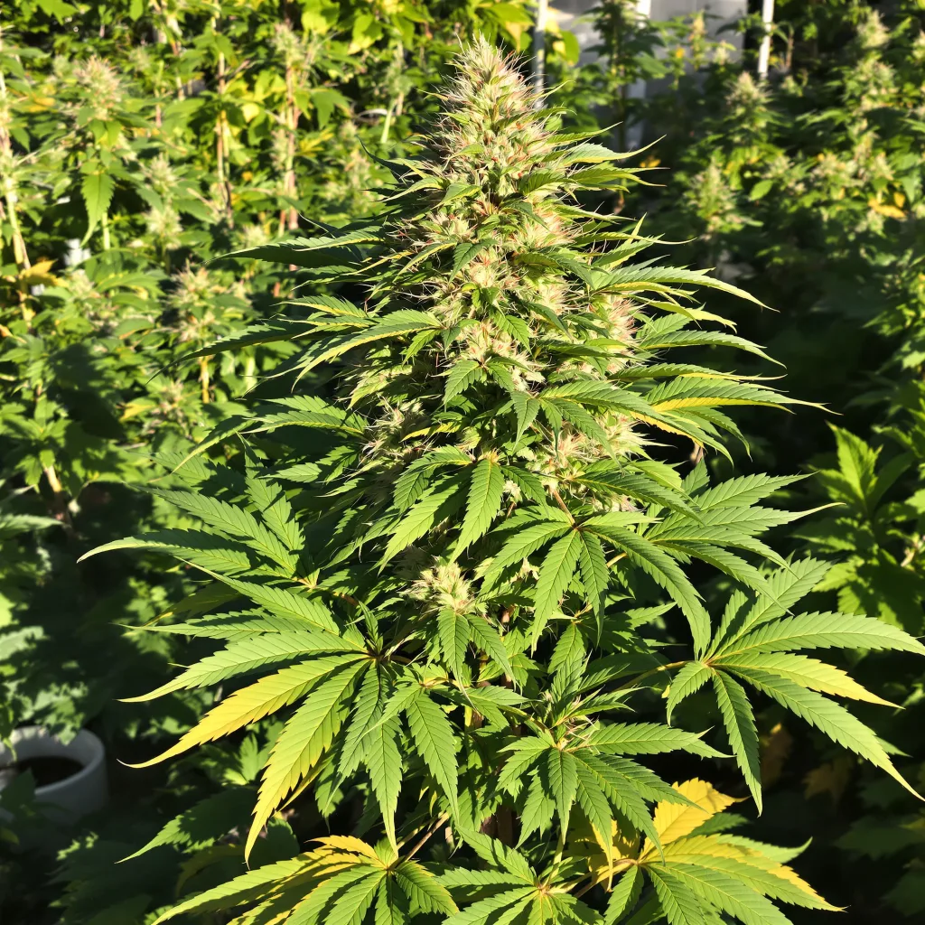 Star Killer 66% indica / 34% sativa — fleur avec trichomes visibles