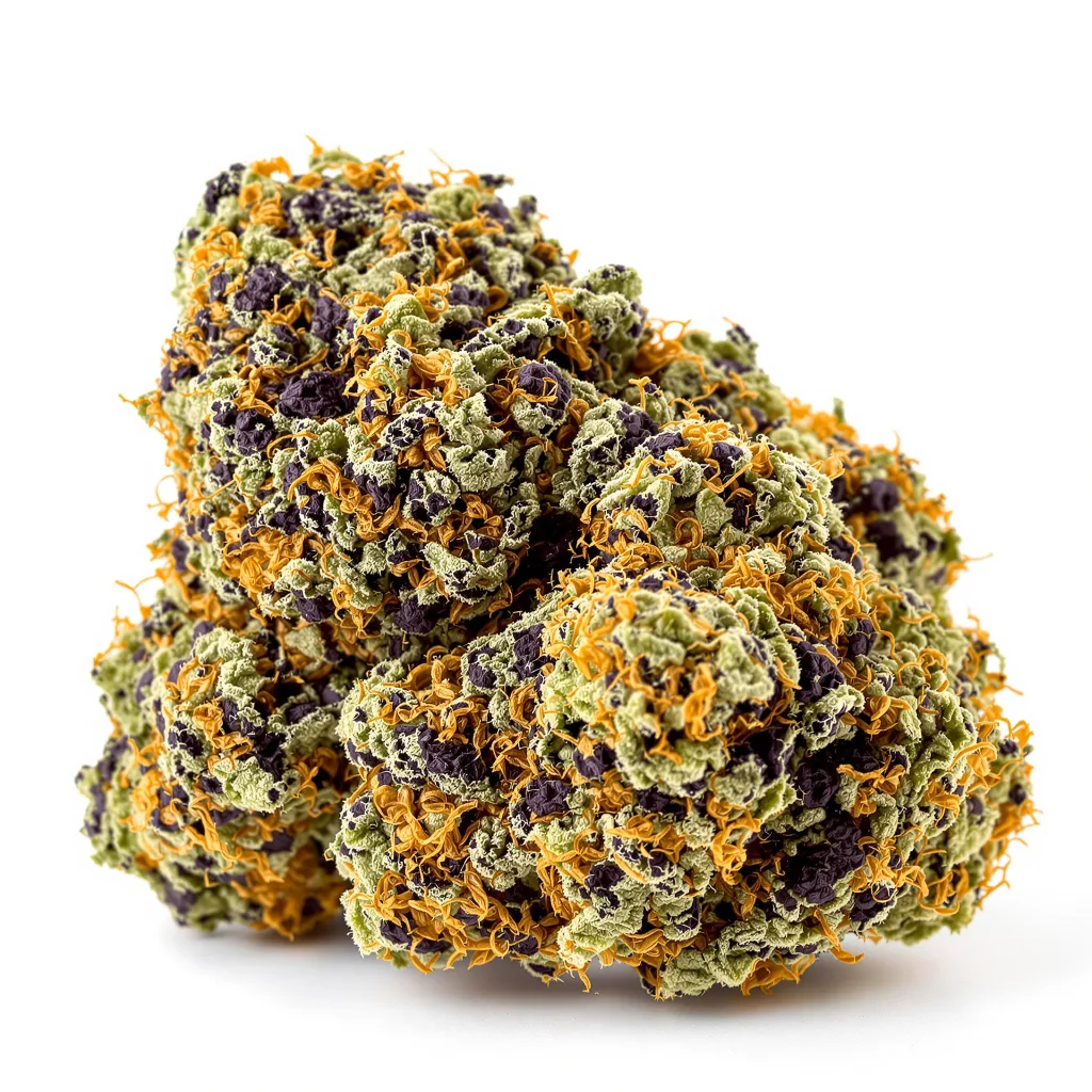 StarBud 76% indica / 24% sativa — fleur avec trichomes visibles