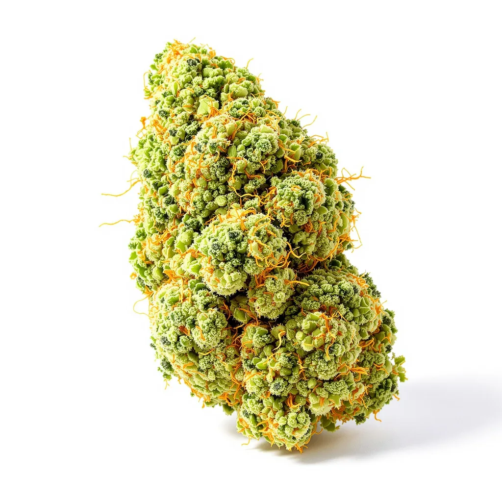 Stardawg 13% indica / 87% sativa — fleur avec trichomes visibles