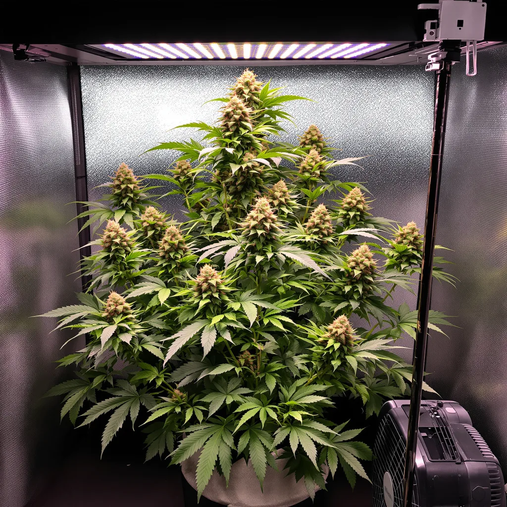 Plante de cannabis Stephen Hawking Kush CBD en floraison — 120-180 cm féminisée