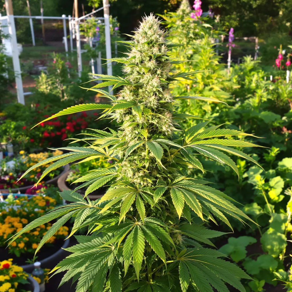 Sticky Dickie 64% indica / 36% sativa — fleur avec trichomes visibles
