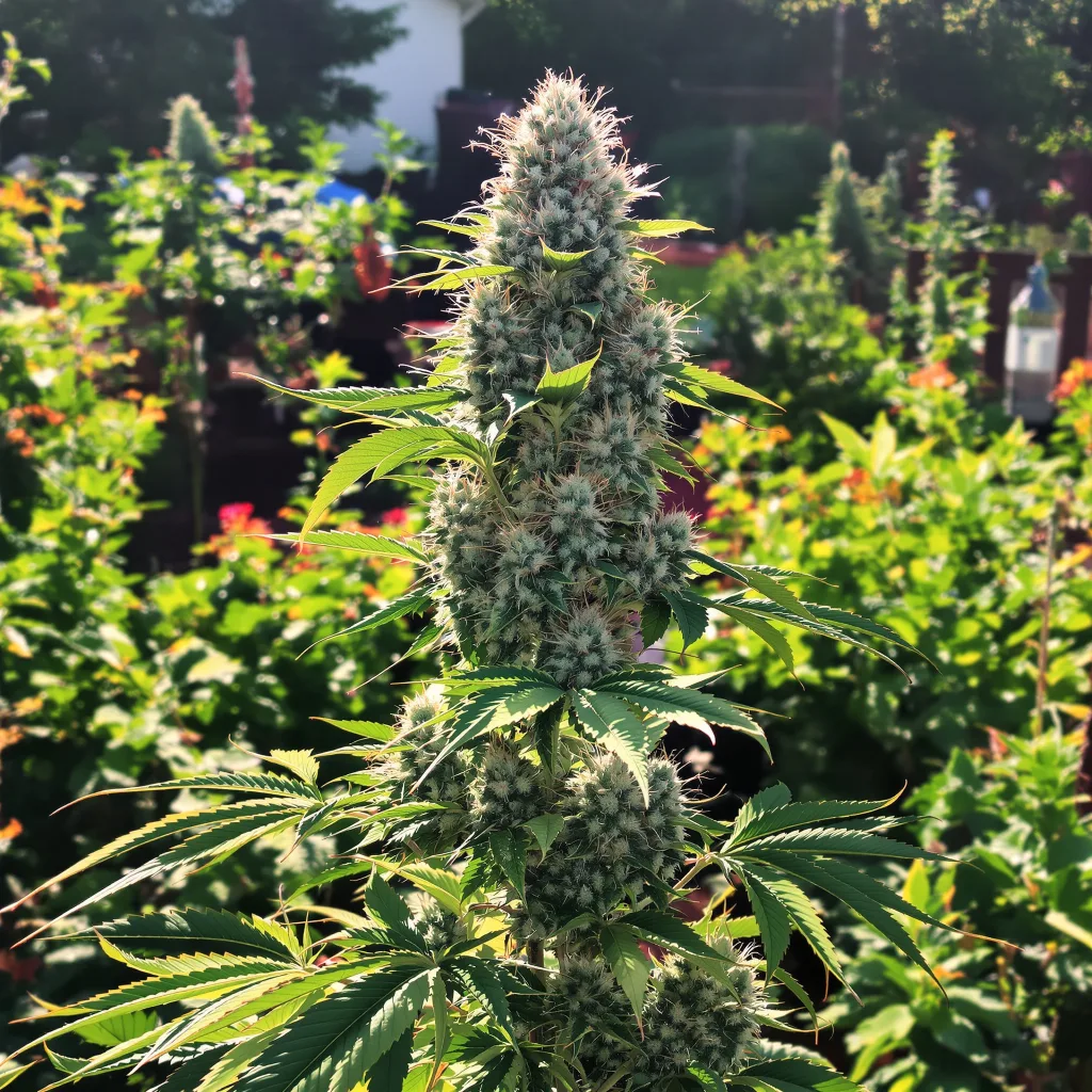 Strawberry Cheese 56% indica / 44% sativa — fleur avec trichomes visibles
