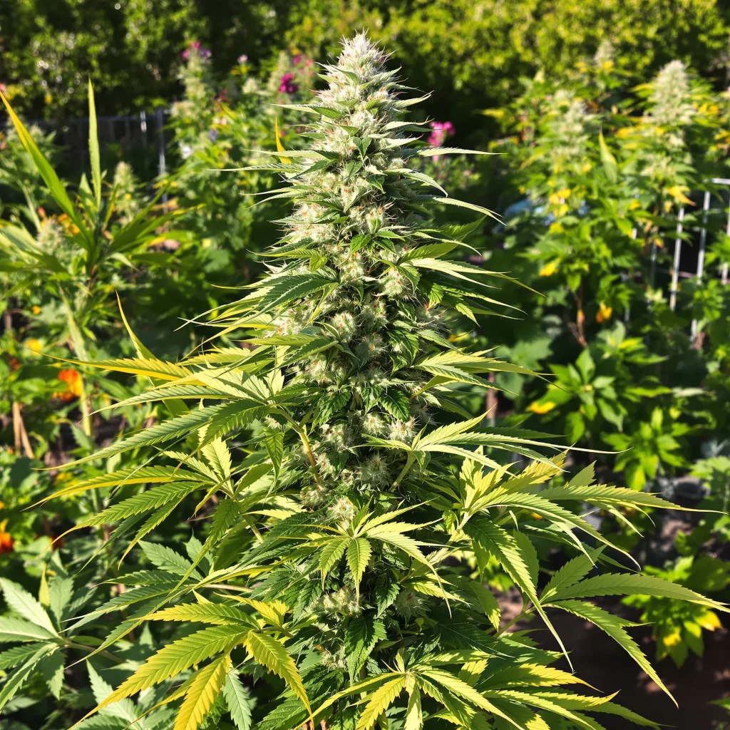 Strawberry Cheese 56% indica / 44% sativa — fleur avec trichomes visibles
