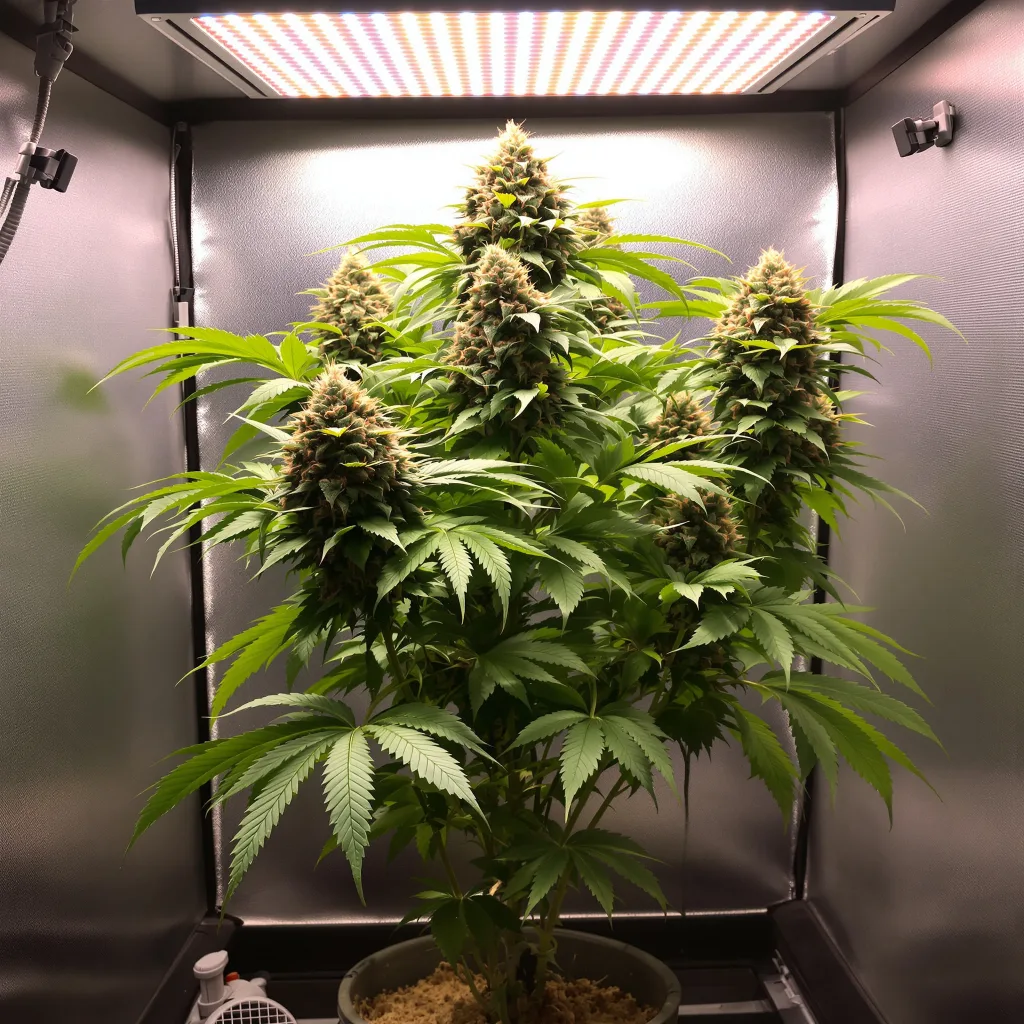 Plante de cannabis Strawberry Cheesecake en floraison — 60-100 cm autofloraison