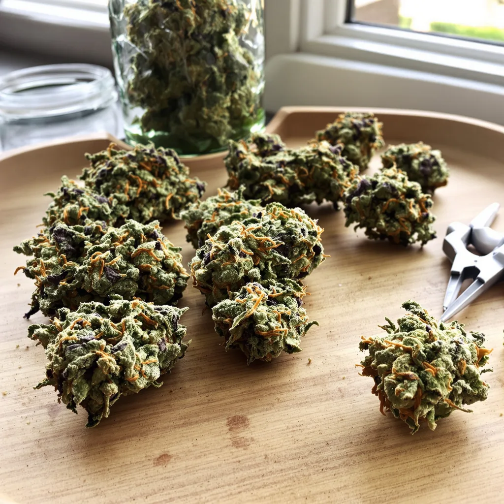 Strawberry Fields 60% indica / 40% sativa — fleur avec trichomes visibles