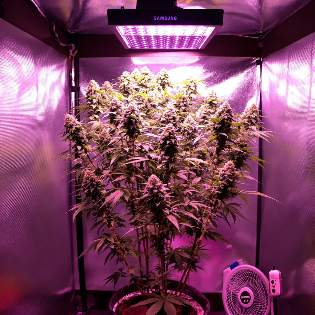 Plante de cannabis Strawberry Fields en floraison — 120-180 cm féminisée