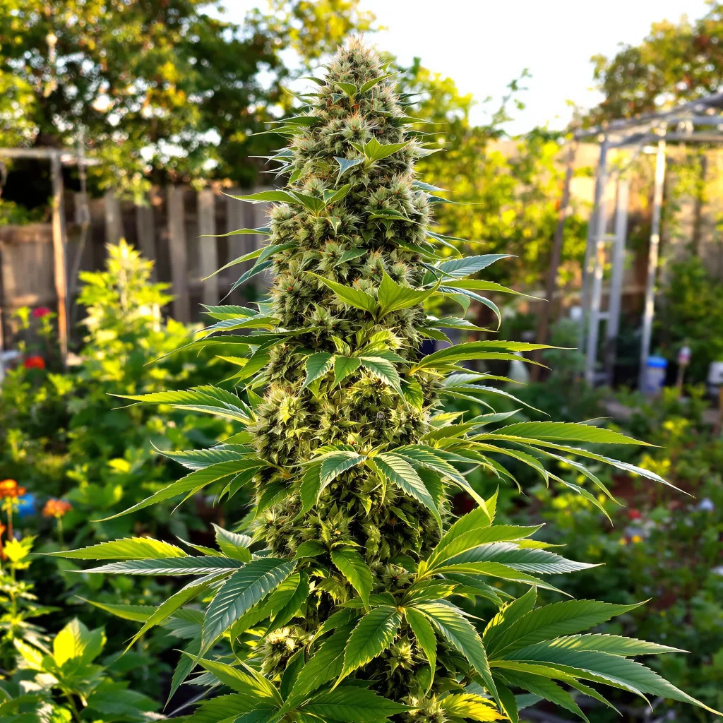 Strawberry Lemonade 40% indica / 60% sativa — fleur avec trichomes visibles