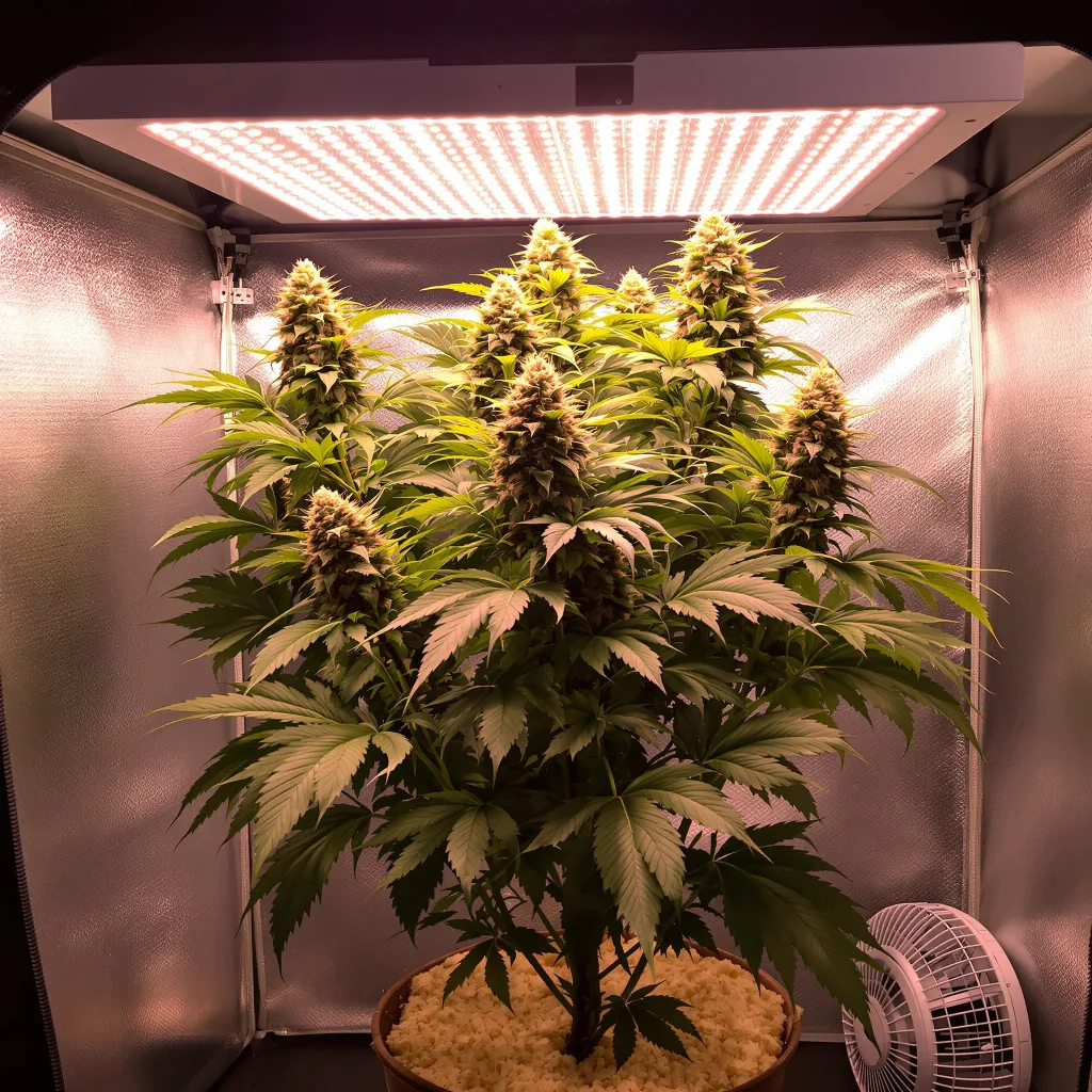 Plante de cannabis Sugar Black Rose en floraison — 60-100 cm autofloraison