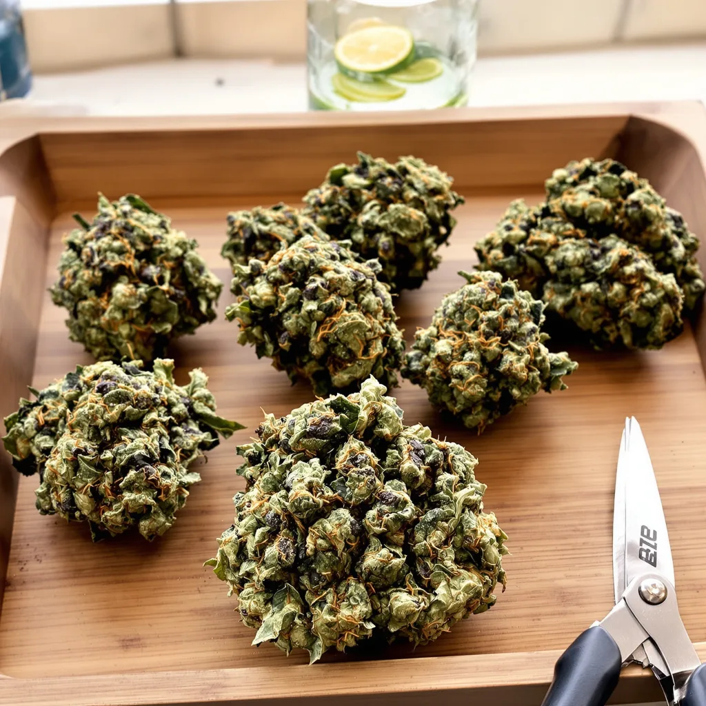 Sugar Black Rose 88% indica / 12% sativa — fleur avec trichomes visibles
