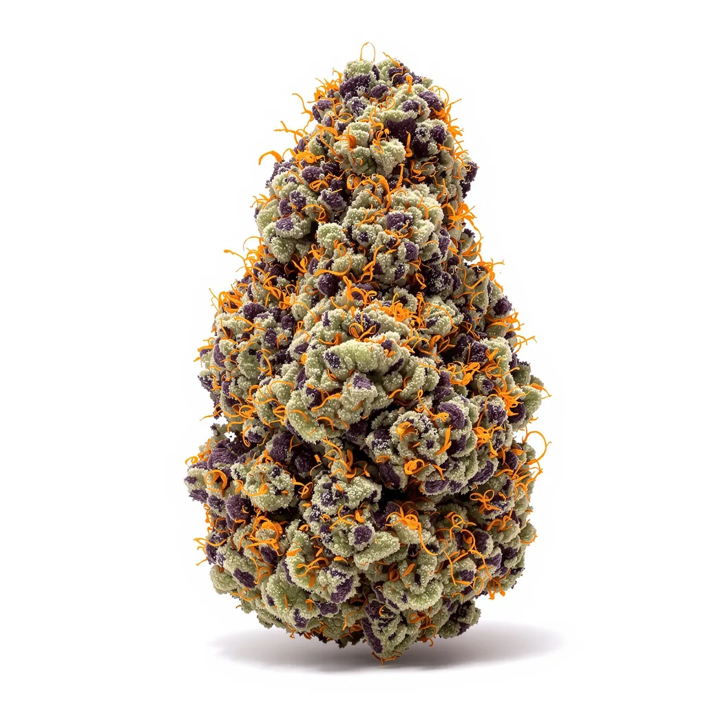 Sugar Black Rose 88% indica / 12% sativa — fleur avec trichomes visibles