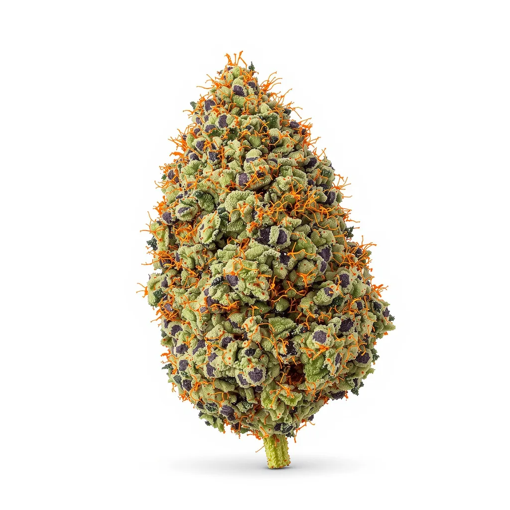 Sugar Mama 81% indica / 19% sativa — fleur avec trichomes visibles