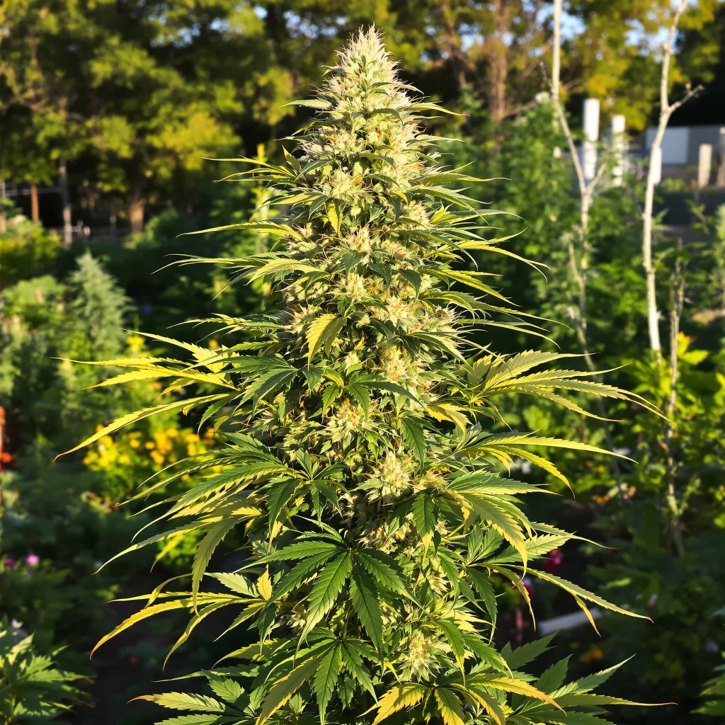 Sundae Driver 64% indica / 36% sativa — fleur avec trichomes visibles