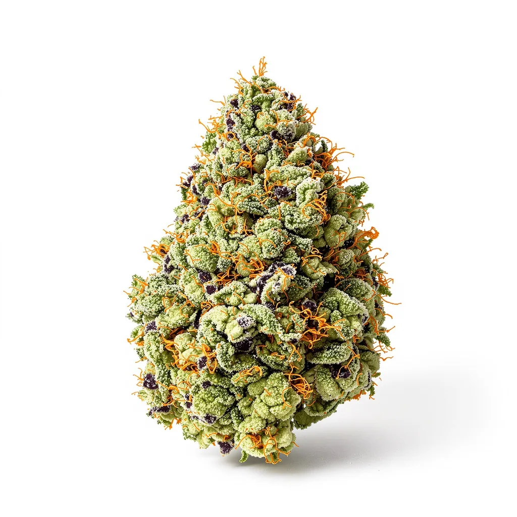 Sundae Driver 64% indica / 36% sativa — fleur avec trichomes visibles