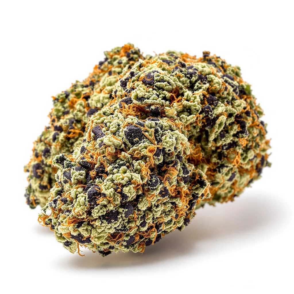 Super Cheese 89% indica / 11% sativa — fleur avec trichomes visibles