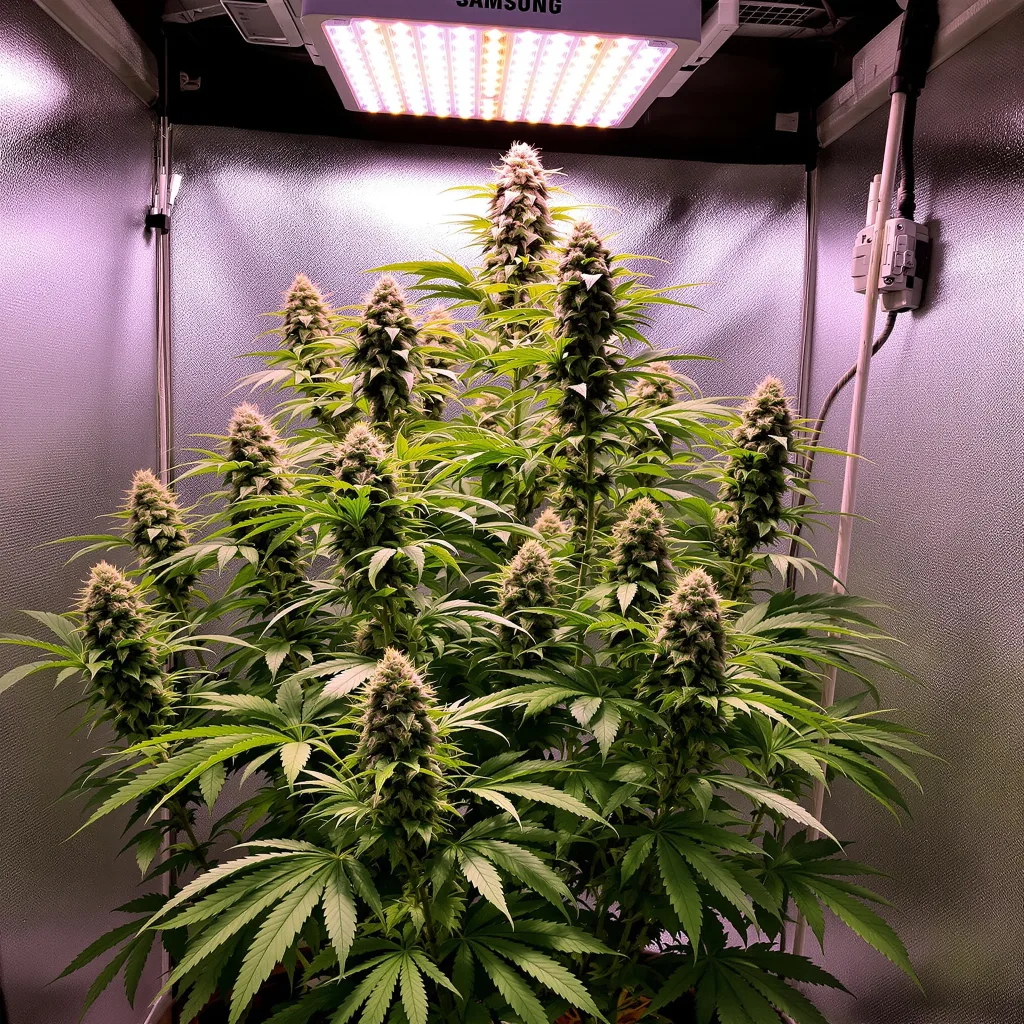Plante de cannabis Super Green Crack en floraison — 150-200 cm féminisée