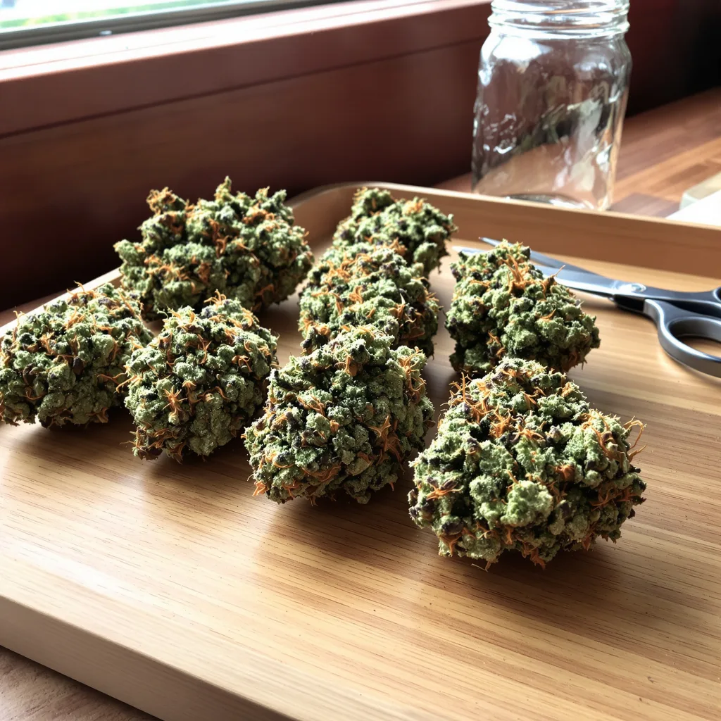 Super Jack 60% indica / 40% sativa — fleur avec trichomes visibles