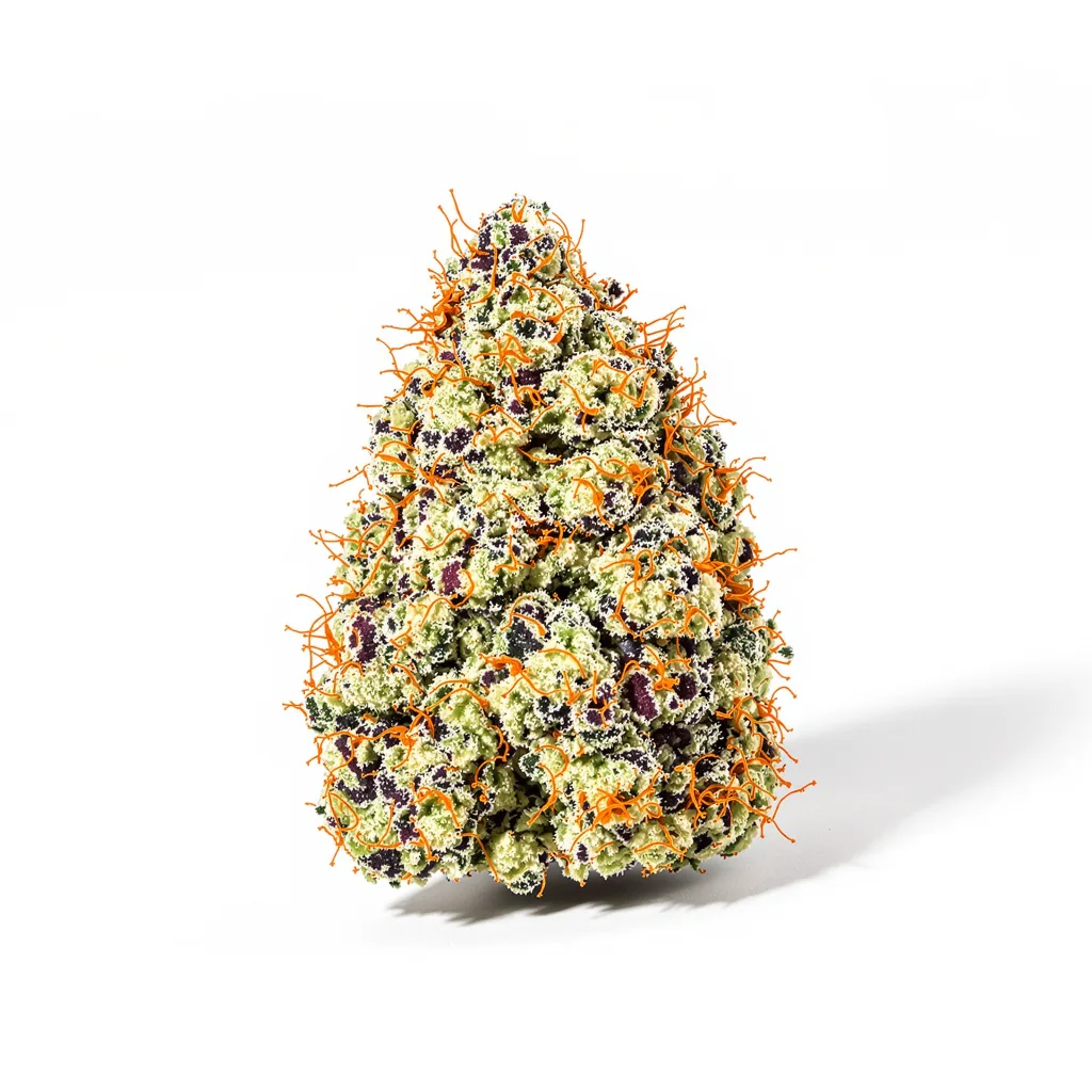 Super Jack 60% indica / 40% sativa — fleur avec trichomes visibles