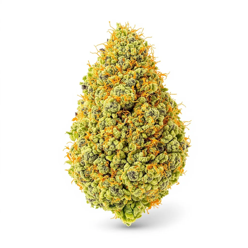 Super Lemon Haze 14% indica / 86% sativa — fleur avec trichomes visibles