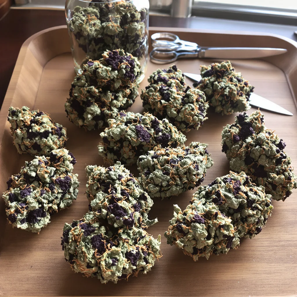 Super Skunk 70% indica / 30% sativa — fleur avec trichomes visibles