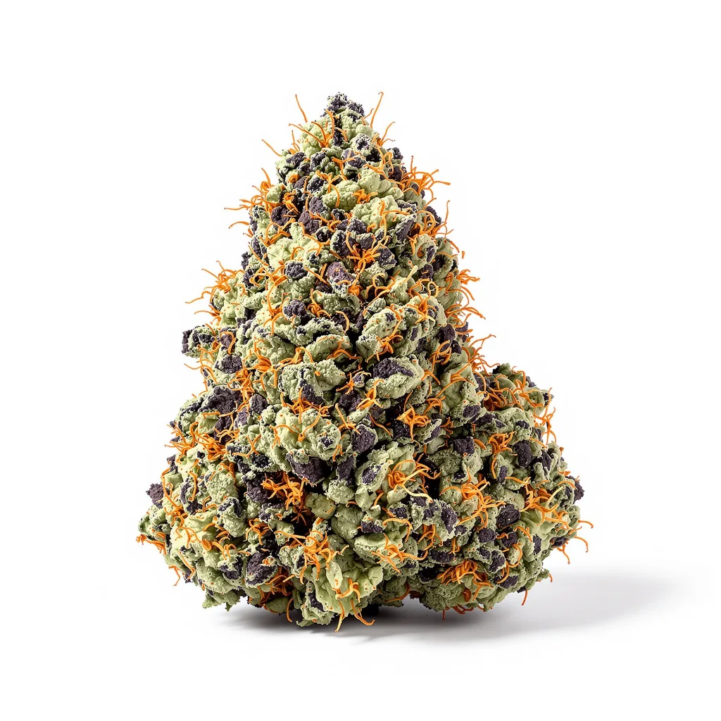 Super Skunk 70% indica / 30% sativa — fleur avec trichomes visibles