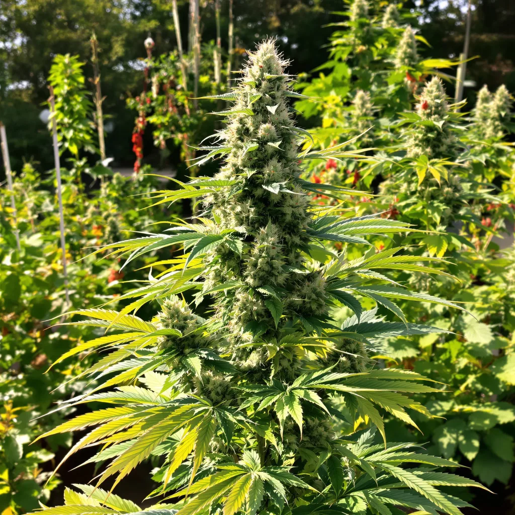 Superglue 52% indica / 48% sativa — fleur avec trichomes visibles