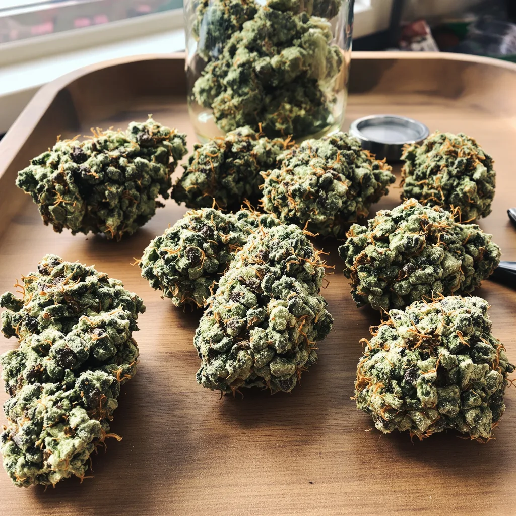 Surprise MFCKR Mixpack 40% indica / 60% sativa — fleur avec trichomes visibles