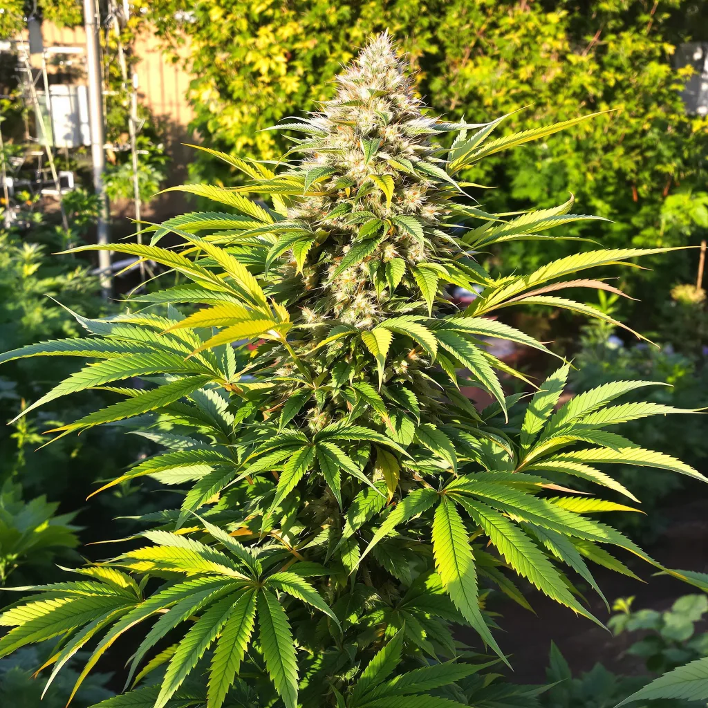 Sweet and Sour Widow CBD 50% indica / 50% sativa — fleur avec trichomes visibles