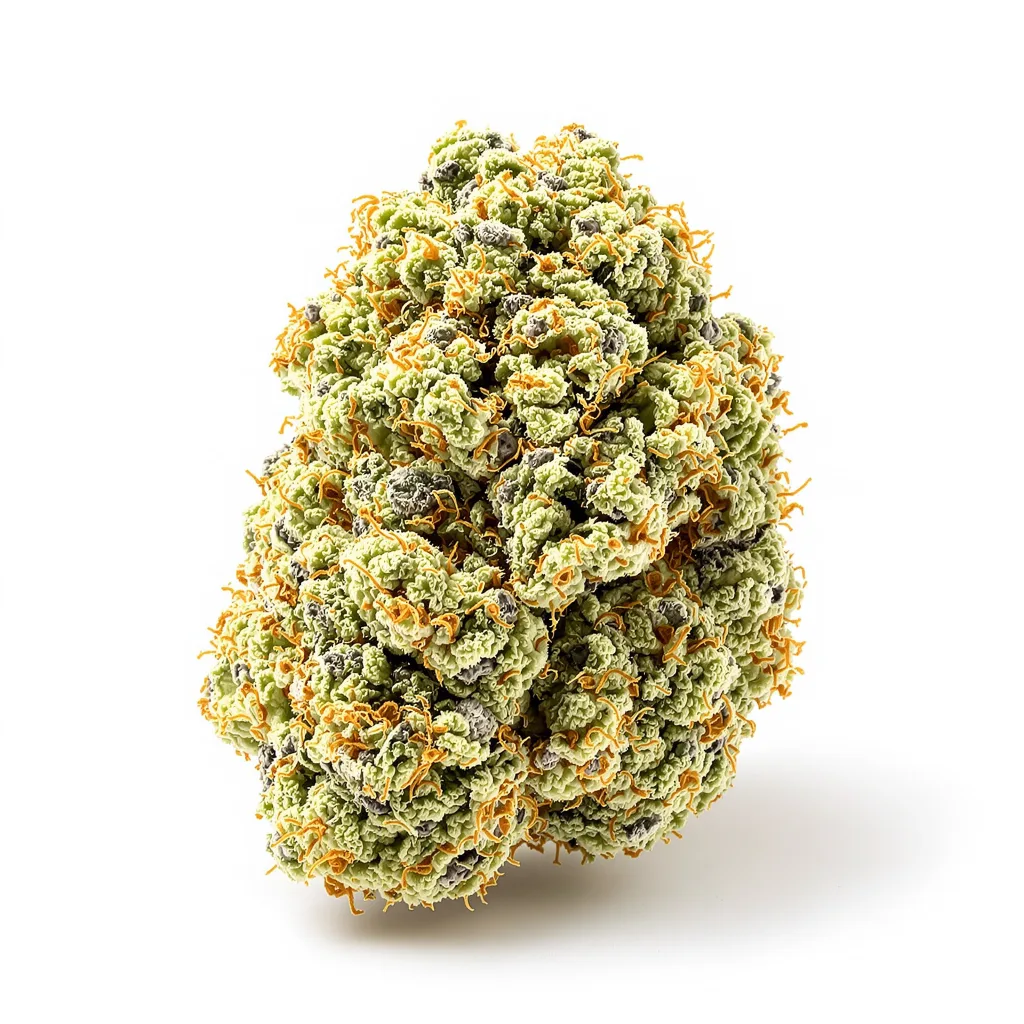 Sweet and Sour Widow CBD 50% indica / 50% sativa — fleur avec trichomes visibles