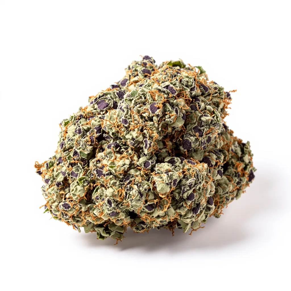 Sweet and Sour Widow 70% indica / 30% sativa — fleur avec trichomes visibles